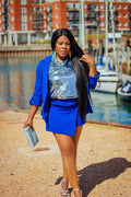 2pc Blazer and Overlap Short Set
