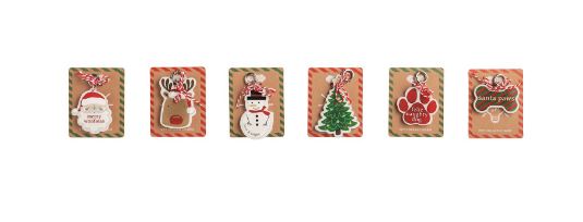 ACRYLIC LED XMAS DOG CHARM 6 STYLES