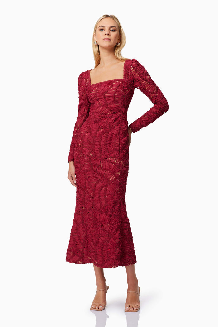 Addison Midi Long Sleeve Dress - Dress - Elliatt