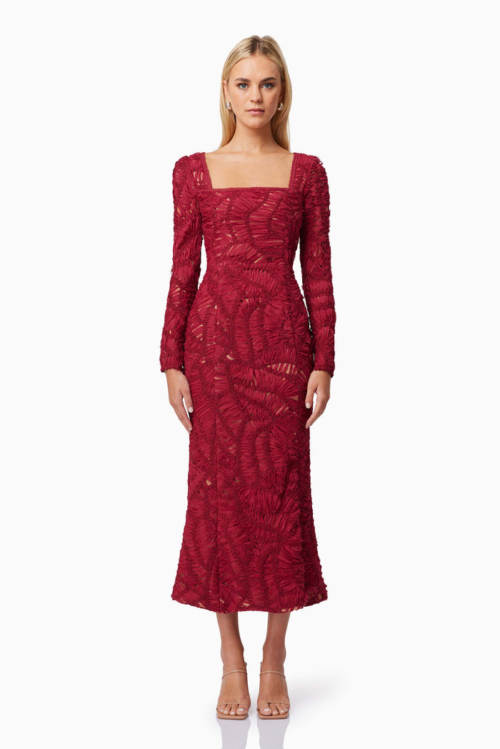 Addison Midi Long Sleeve Dress - Dress - Elliatt