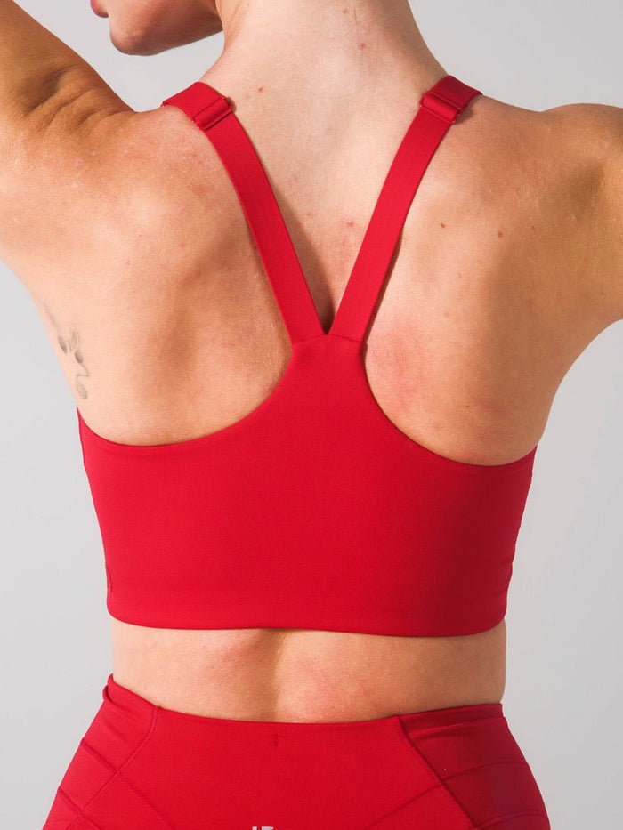 Airbrush Sports Bra - Lipstick Red
