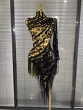 Alicia One-Shoulder Leopard Print Mesh Bodycon Mini Dress