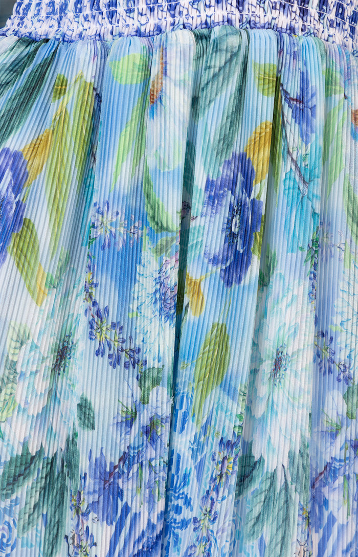 Andie Chiffon Dress, color-Blue