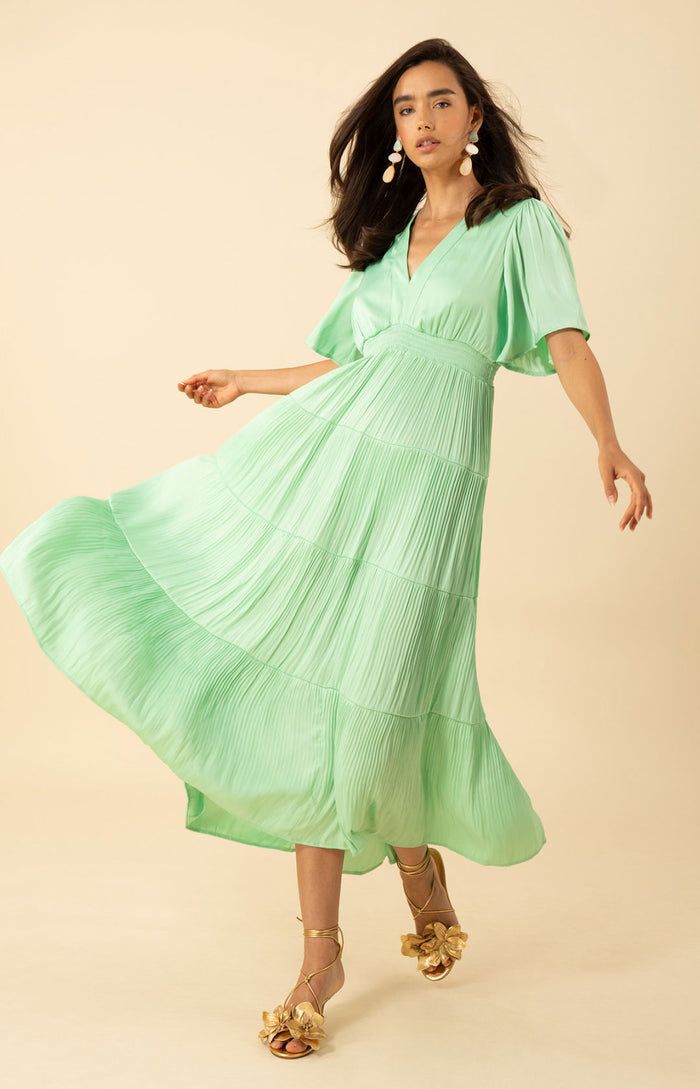Angie Charmeuse Maxi Dress,color-mint