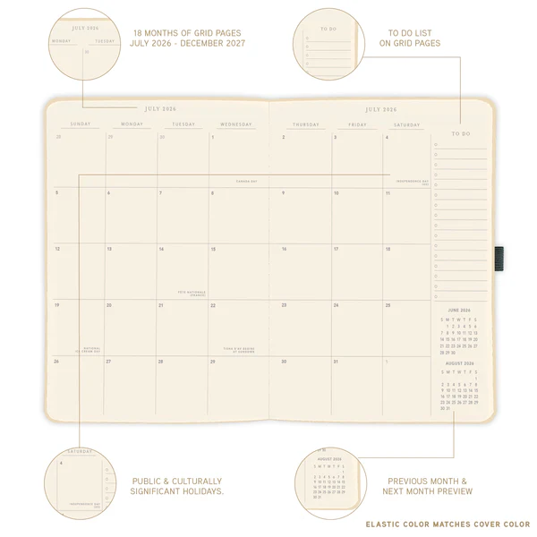 Apollo Collection Blue 18-Month Vegan Leather Planner