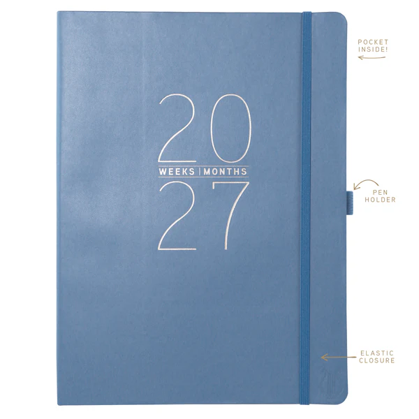 Apollo Collection Blue 18-Month Vegan Leather Planner