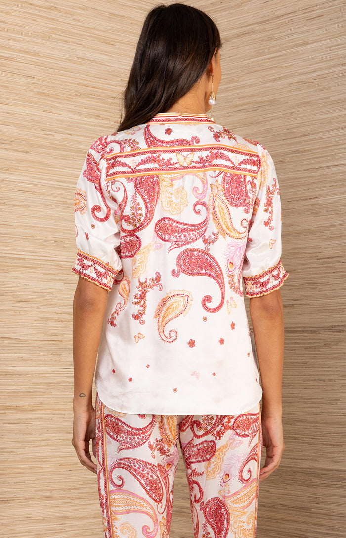 Arlet Charmeuse Top, color_ Pink