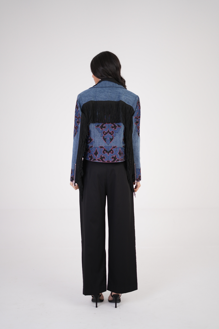 Artful Denim Statement Jacket
