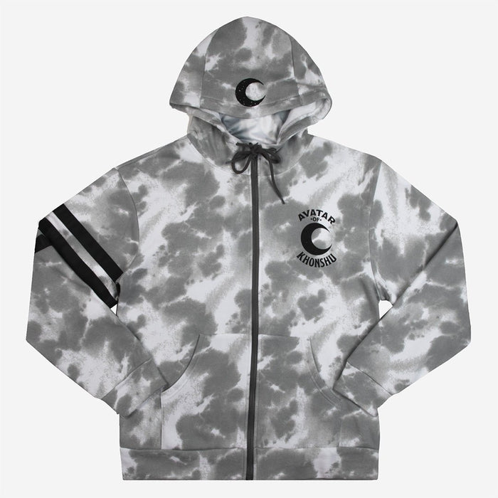 Avatar Of Khonshu Grey Tie Dye Hoodie - Heroes & Villains-Marvel-Hoodie