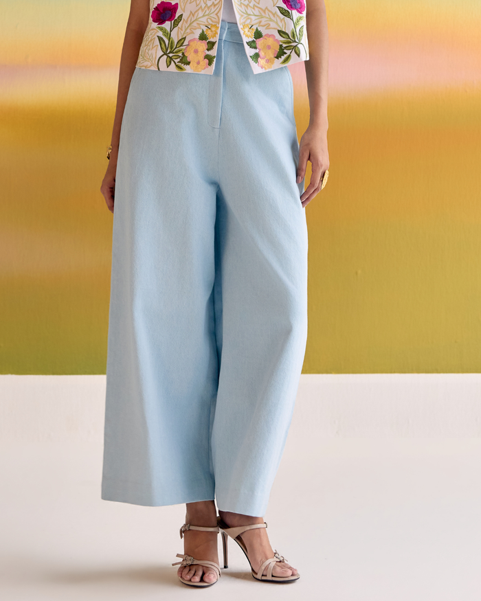 AVLD BLUE WIDE LEG DENIMS