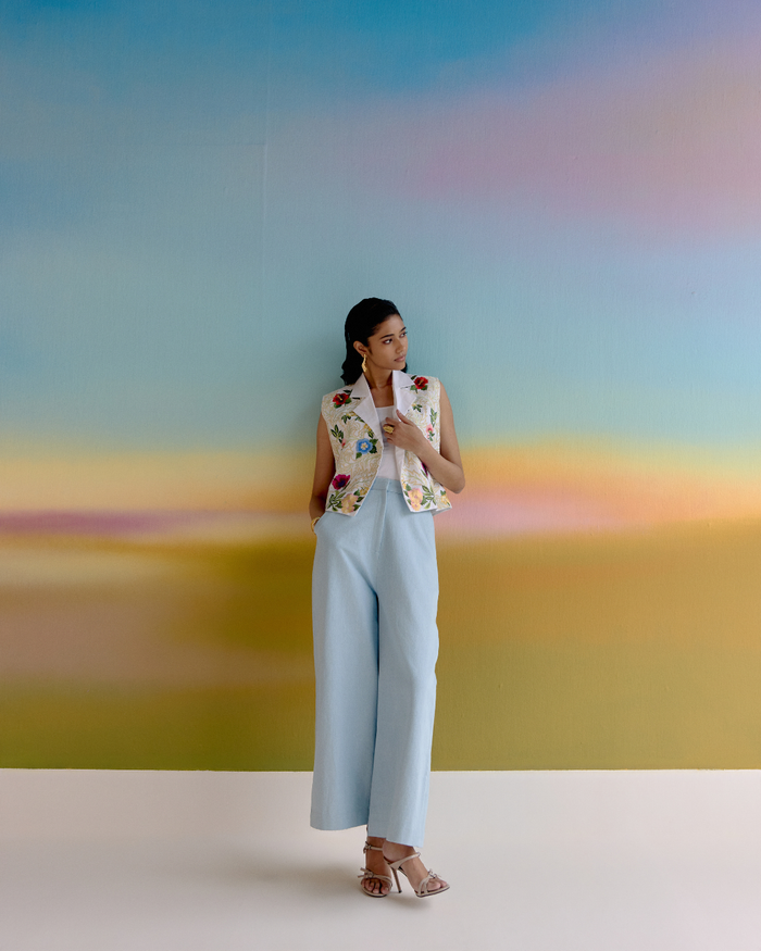 AVLD BLUE WIDE LEG DENIMS