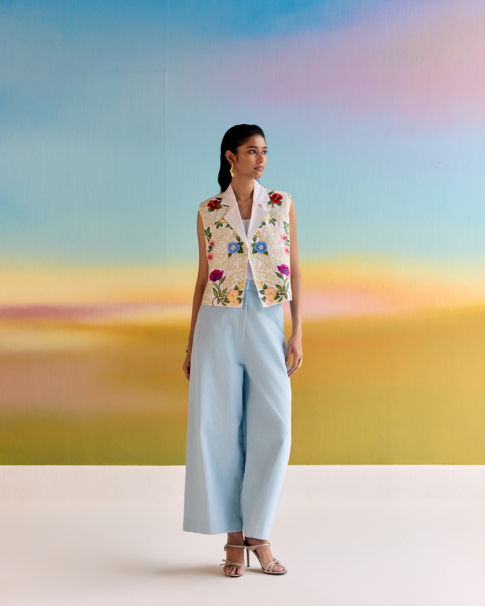 AVLD BLUE WIDE LEG DENIMS
