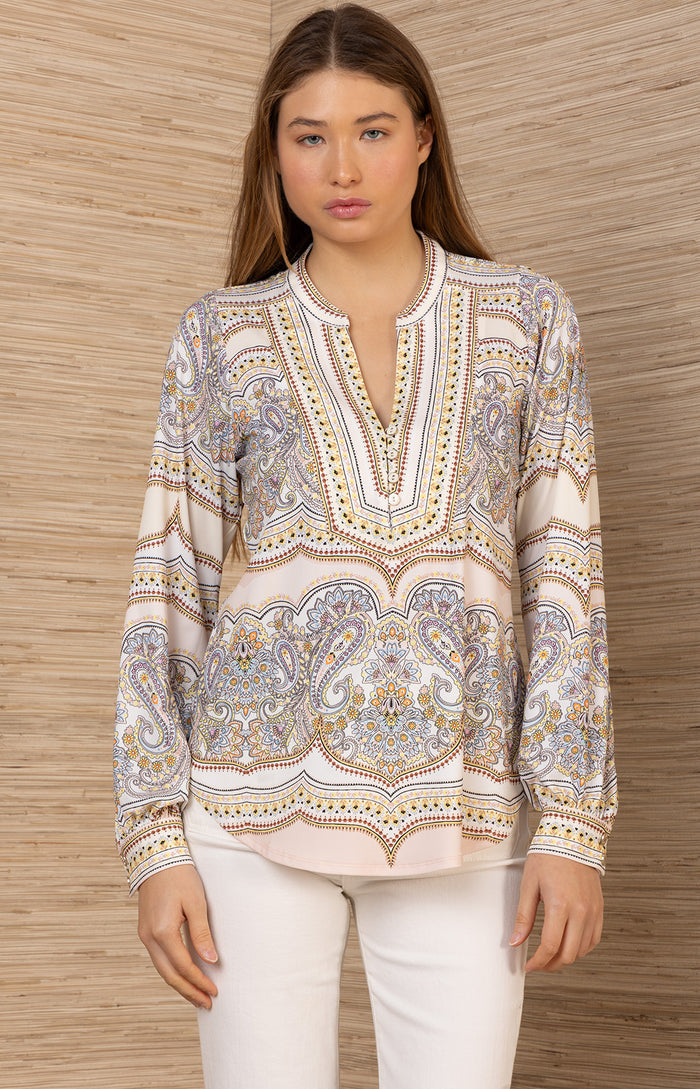 Azra Jersey Top, color-Beige