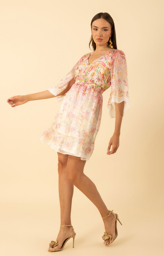 Baylee Chiffon Dress, color-Pink