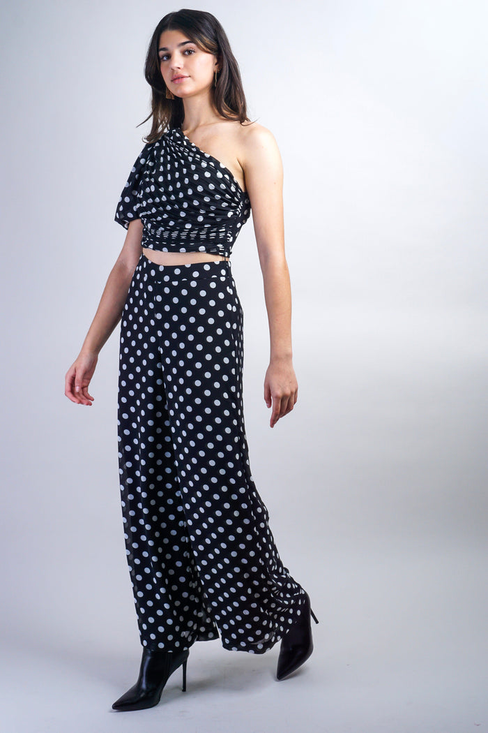 Private Label PANTS Black Polka Dot Pants