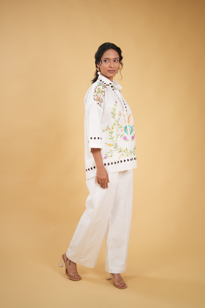 Blossom Embroidered Floral Shirt
