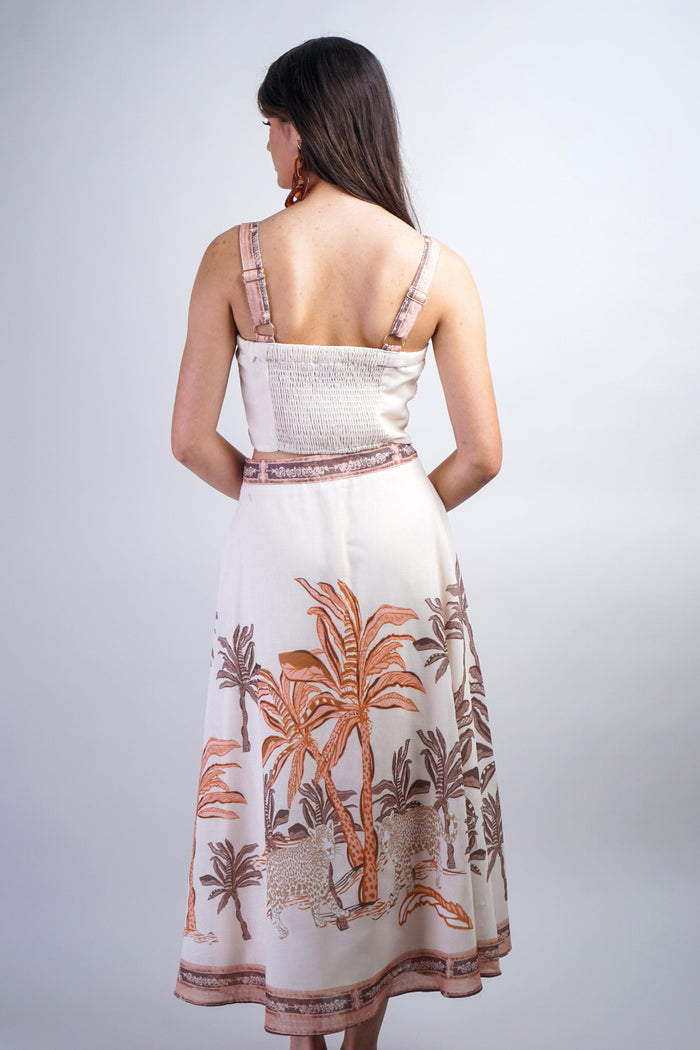 Private Label SKIRTS Beige Tropical Skirt