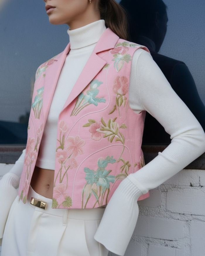 BLUSH DAHLIA WAISTCOAT