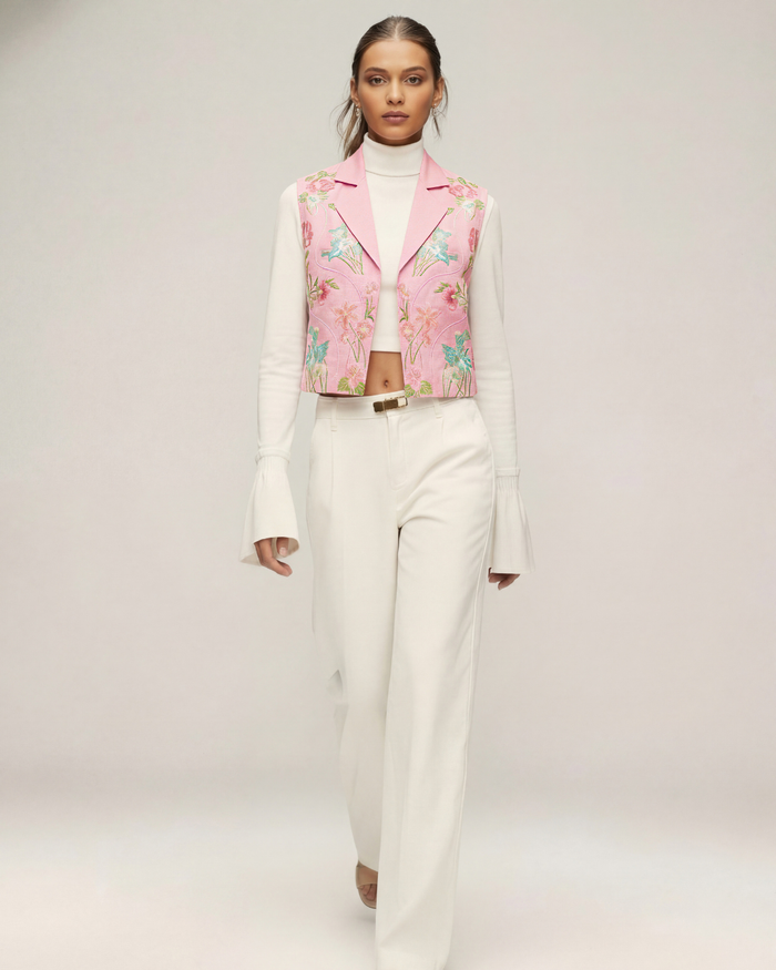BLUSH DAHLIA WAISTCOAT