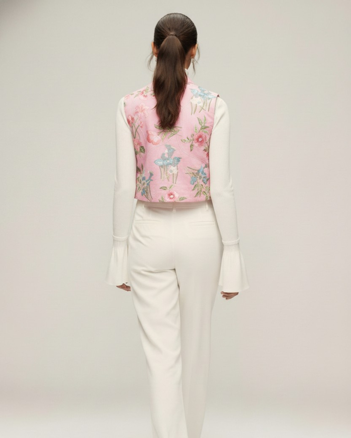 BLUSH DAHLIA WAISTCOAT