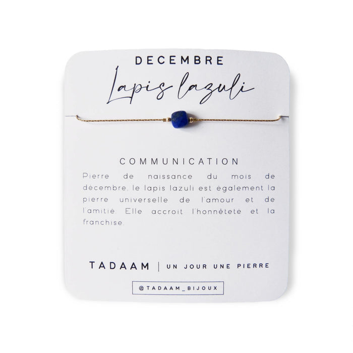 Bracelet pierre de naissance | Décembre: Lapis Lazuli