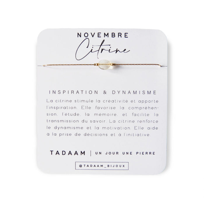 Bracelet pierre de naissance | Novembre: Citrine