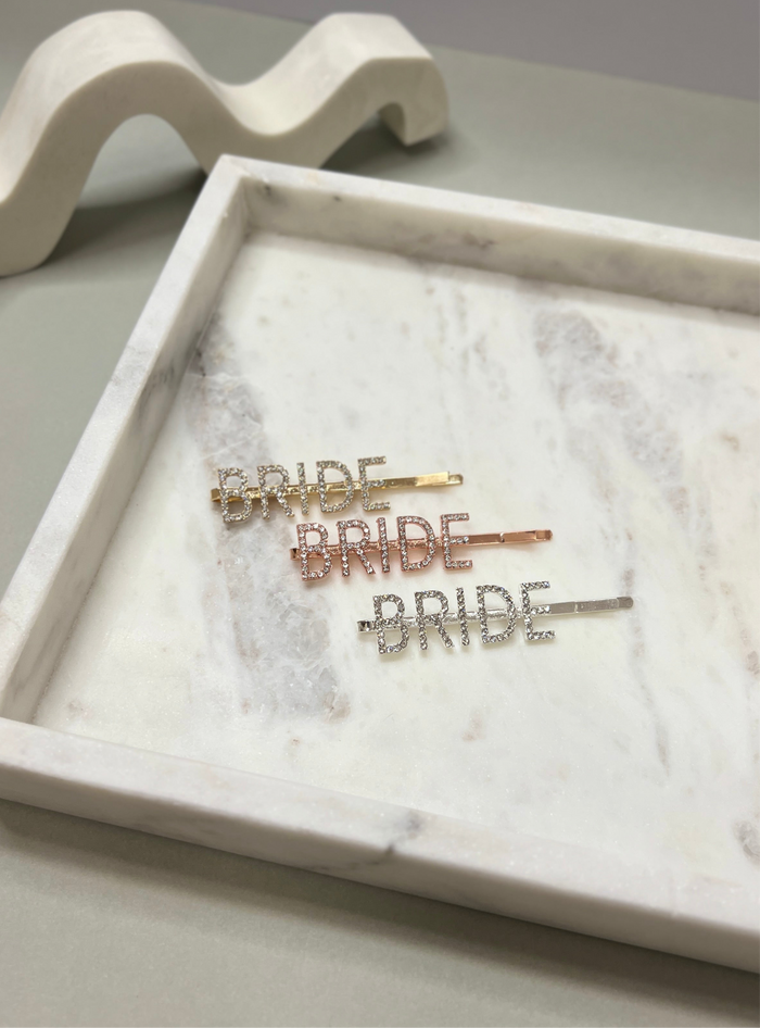 BRIDE Rhinestone Hair Slide - Giftware - Honey Fawn Boutique