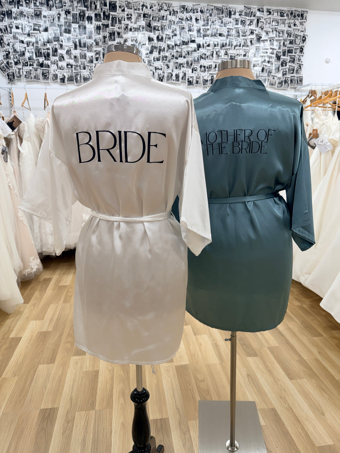 Bride Satin White Robe - Giftware - Honey Fawn Boutique
