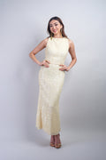 Private Label DRESSES Butter Sequin Crew Neck Slim Midi Dress