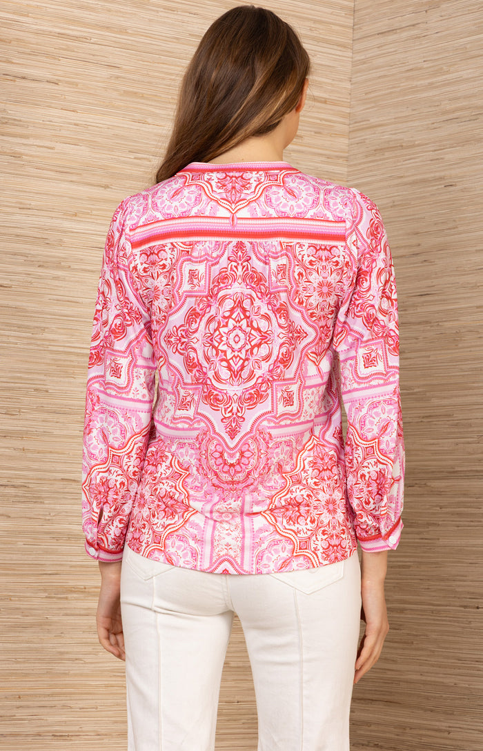 Callahan Matte Jersey Top, color-Pink