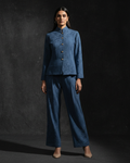 Cambridge blue denim jacket set