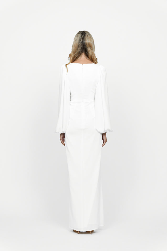 Candance Blouson Sleeve Plunge Gown - Dress - Bariano