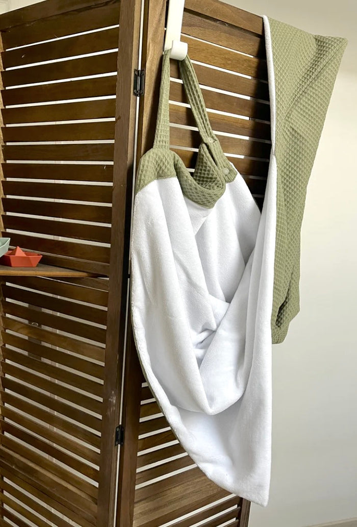 Cape de bain tablier | Olive