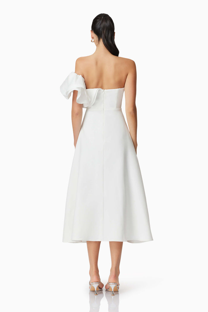 Celia Midi Dress Ivory - Dress - Elliatt
