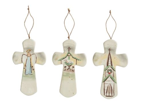 Ceramic Nativity Crosses