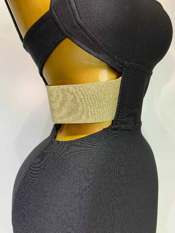 Luxury Birthday Dress Women  Sexy Backless Black Bodycon Bandage Mini Dress Celebrate Birthday Evening Party Fashion Dress