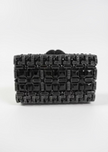 Private Label CLUTCHES Black Black Rhinestone Box Clutch