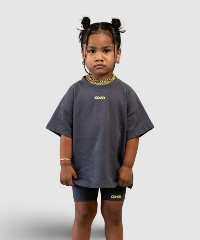 CO-ED Kids Oversized Tee (Charcoal)