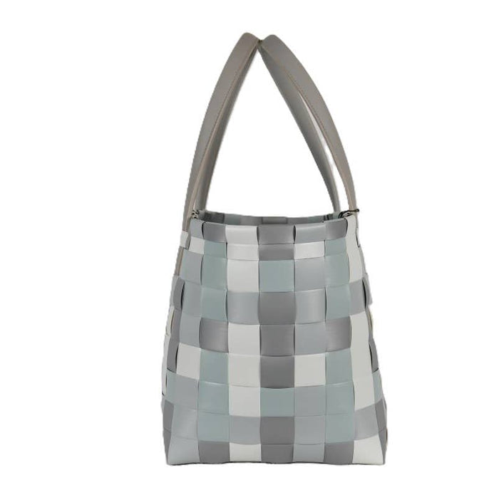 Color Block Recycled Handwoven Tote Bag - Elephant Mix