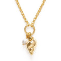 Conch Shell and Pearl Statement Necklace
