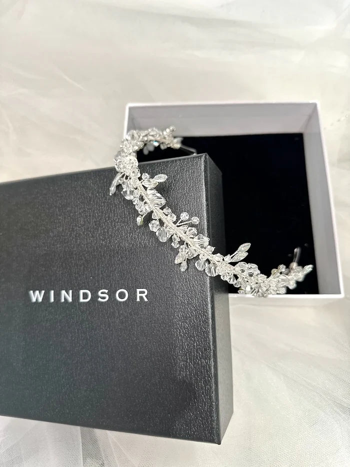 Cosima Single Row Headband Silver - Jewellery - Windsor Bridal Jewellery