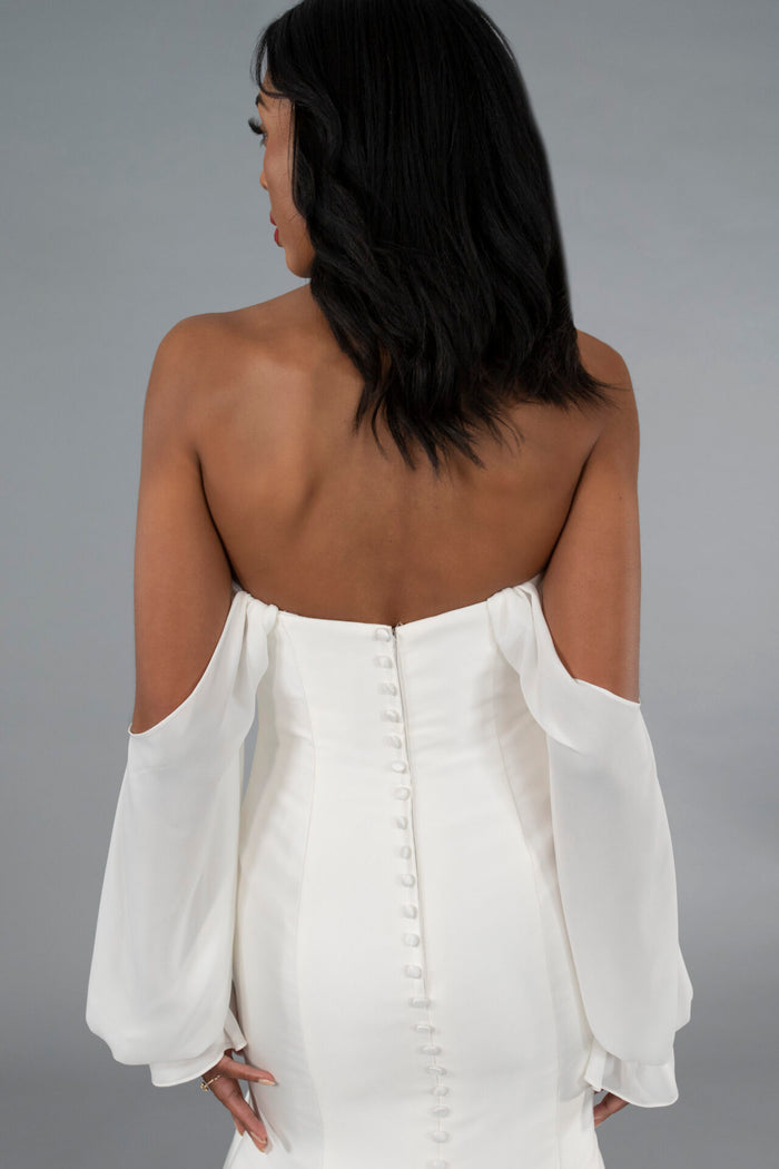Crepe Chiffon Drop Shoulder Sleeves - Accessory - Grace and Goddess