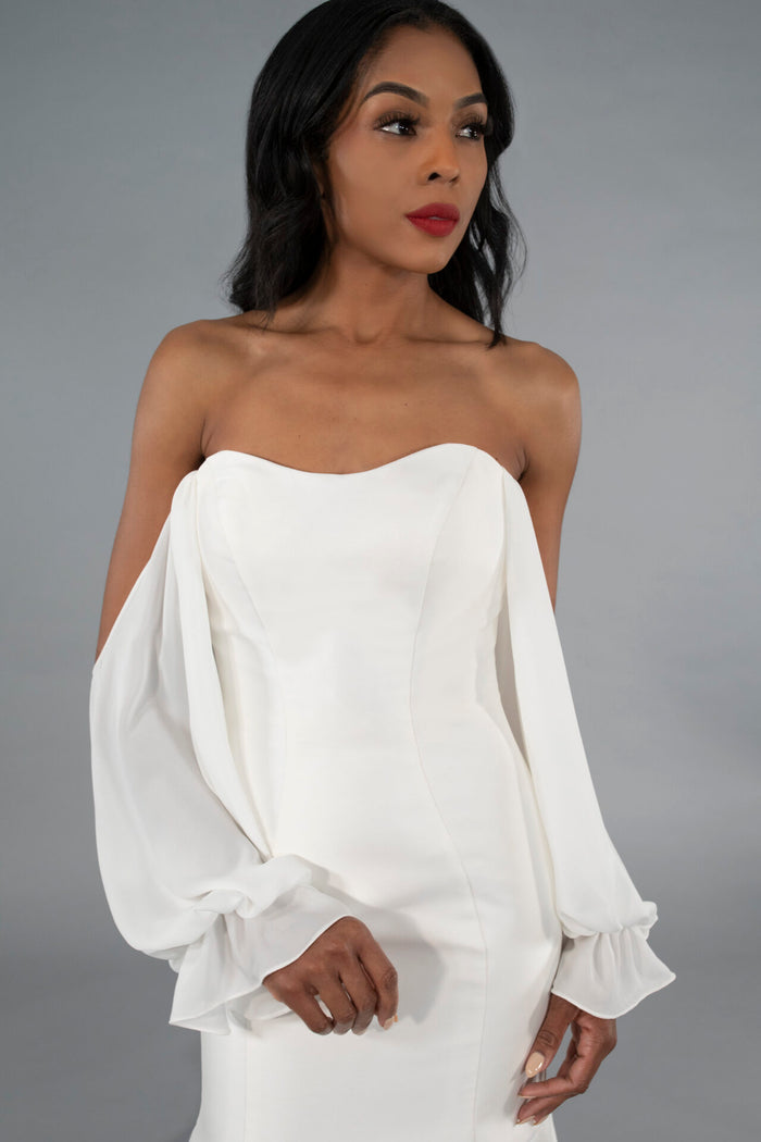 Crepe Chiffon Drop Shoulder Sleeves - Accessory - Grace and Goddess