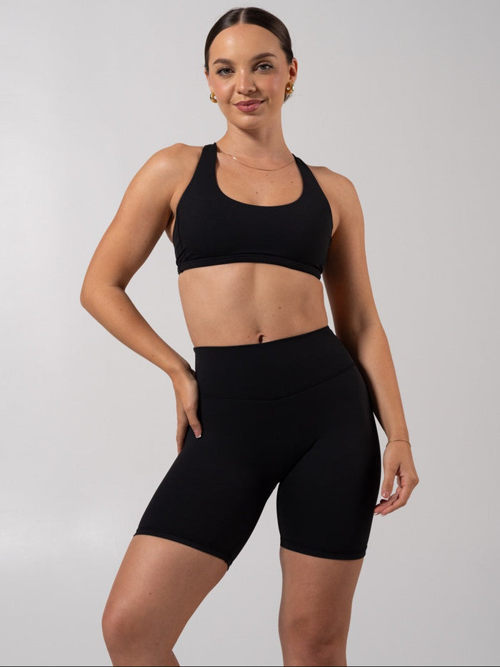 Crossfire Sports Bra - Onyx Black