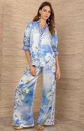 Cybele Silk Charmeuse Top, color-Blue