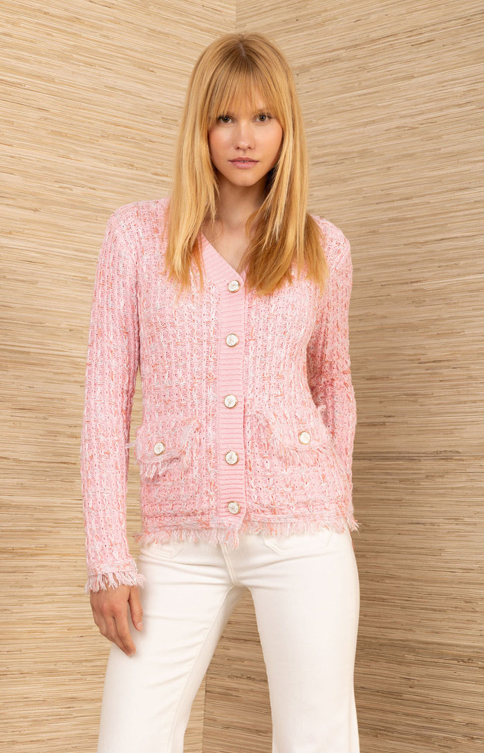 Dallas Boucle Cardigan, color_pink