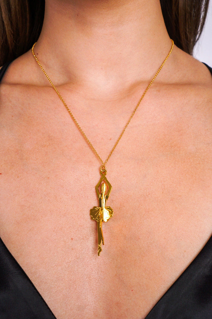 DCD NECKLACES Dancer Necklace In Bronze And Brass Gold Plated