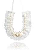 Deluxe Lace Horseshoe Keepsake Ivory with Heart - Giftware - ME Collections