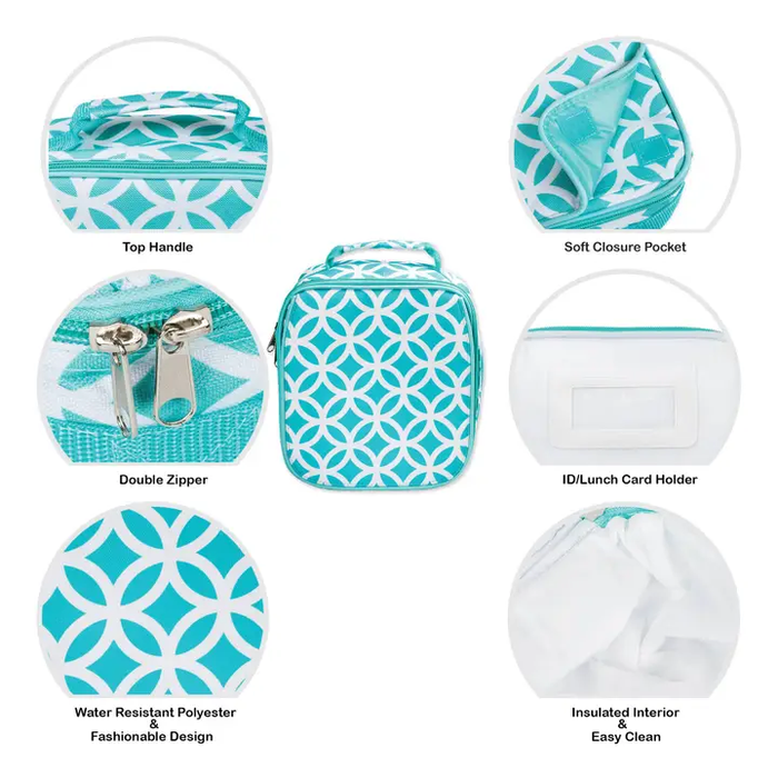 Diamond Pattern Backpack & Lunchbag Set