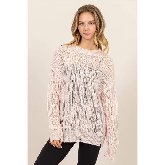 Distressed Knit Sweater